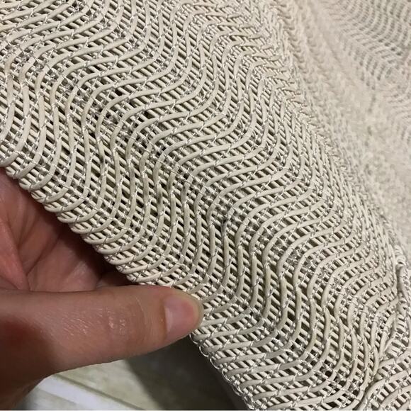 Street Level NWT Cream White Woven Mesh Large Beach Vacation Tote Bag Purse - Picture 8 of 10